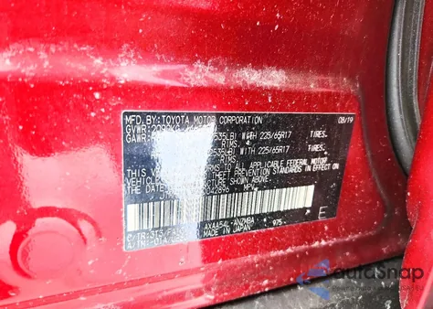 2019 Toyota Rav4 Xle из США, поврежденный, VIN JTMP1RFV6KD042896